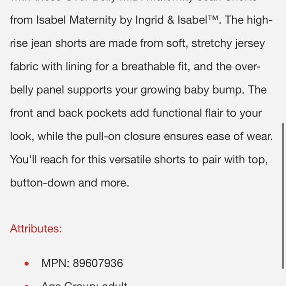 Isabel Maternity by Ingrid & Isabel High Waist Black Shorts - Picture 3 of 6